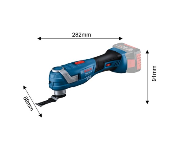 Bosch GOP 185 Li Professional Cordless Multi Cutter Solo – Versatile Oscillating Tool for Cutting, Sanding, Scraping, and Renovation Applications in Construction Work